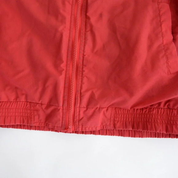 Vintage 90'S Brooks Red With Gray Fleece Liner Bomber Style  Jacket - Picture 9 of 13